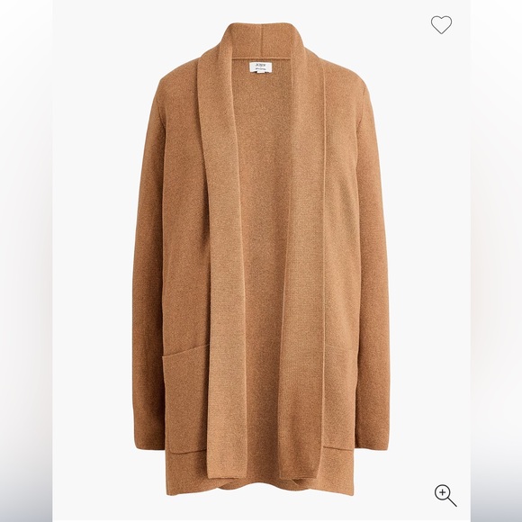 J. Crew Sweaters - J. Crew XS Chelsea sweater blazer Tan camel Open-Front Cardigan 100% cotton knit